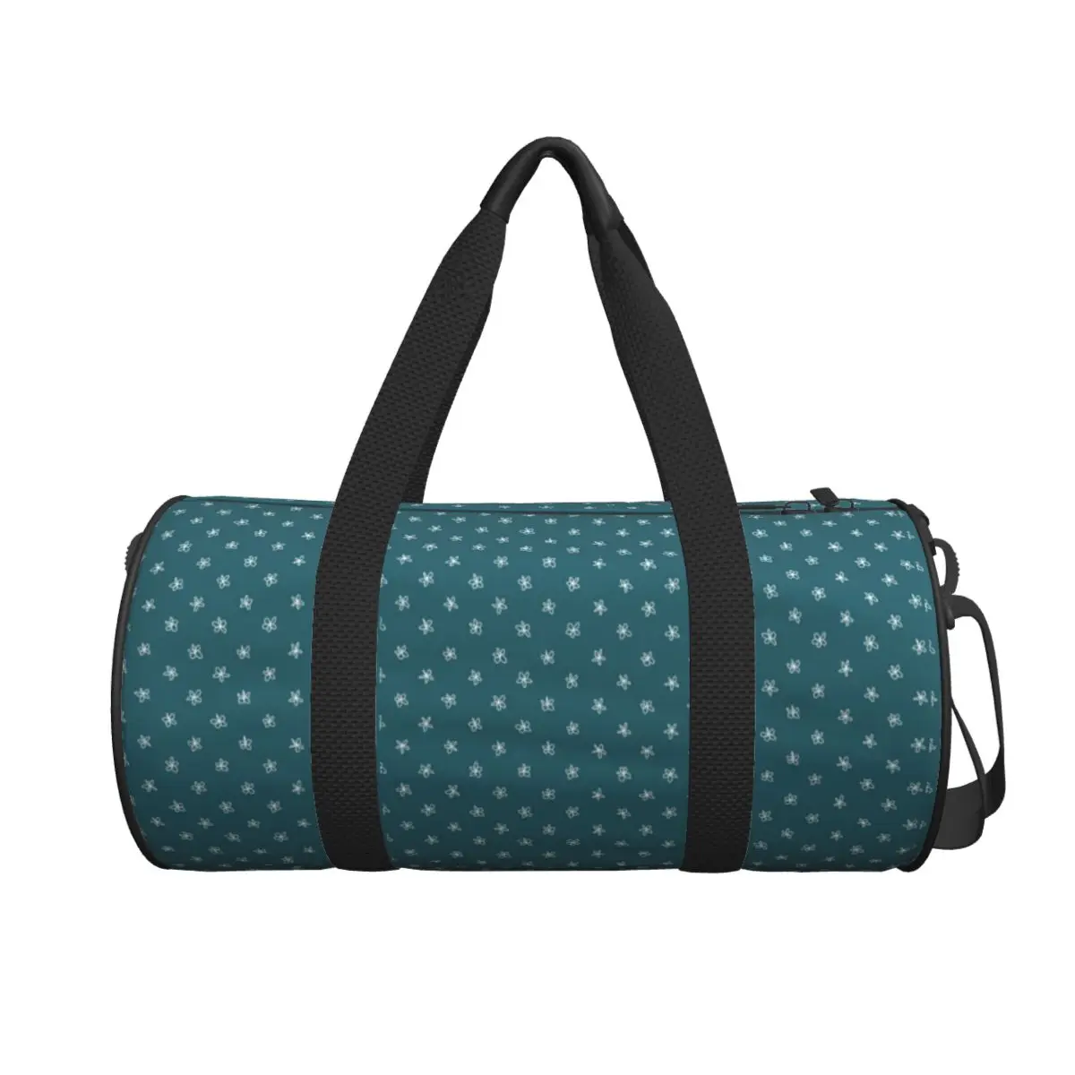 

Tiny Floral Travel Bag Turquoise Cute Flowers Large Sport Bags Oxford Men Women Custom Gym Bag Luggage Cute Fitness Bag