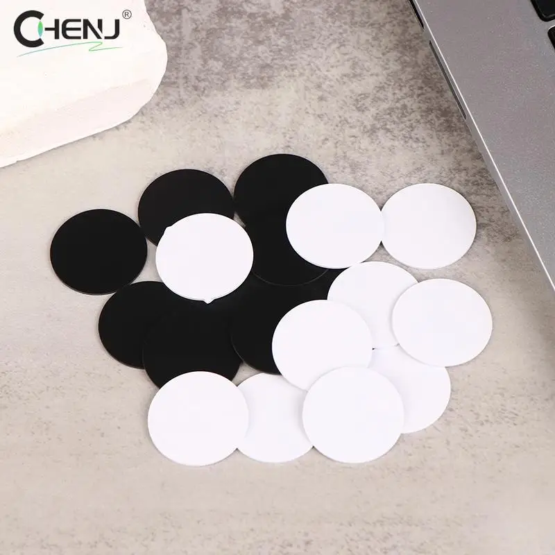 5pcs/set Rewritable Black White Ntag215 NFC Round Coin 504 Bytes Smart Ntag215 Card Labels 25mm For NFC Phone Game