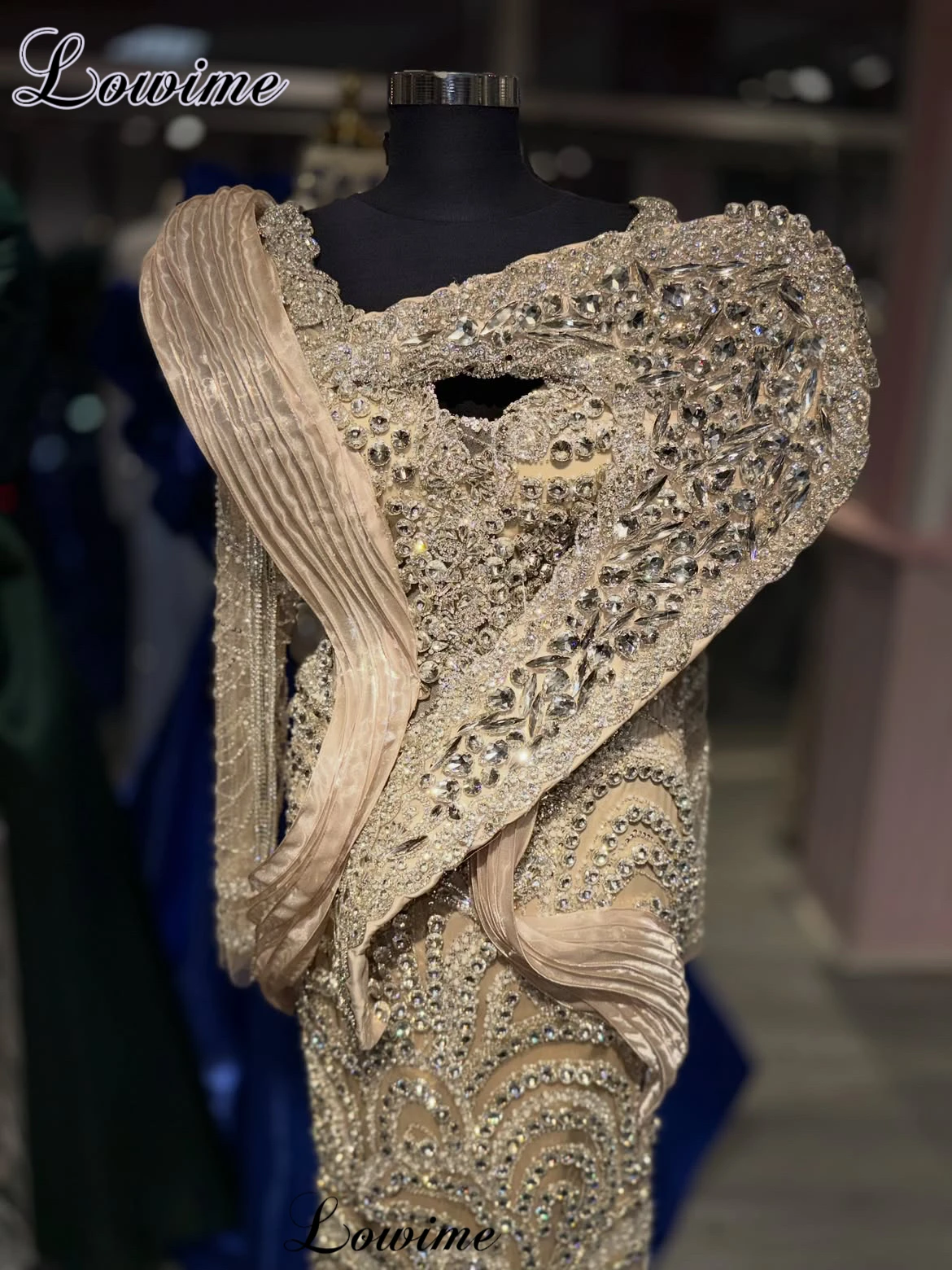 2026 New Fashion Champagne Celebrity Dresses Luxury Designer Special Awards Ceremony Dresses Mermaid Vestidos De Gala Customized