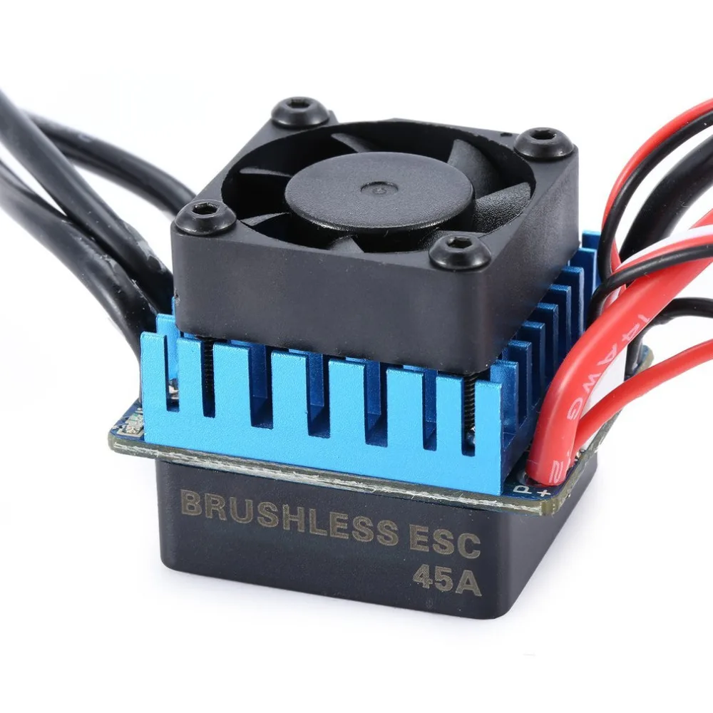 RC F540 3930KV 3300KV 3000KV 4370KV Sensorless Brushless Motor + 45A ESC With Programe Card Combo Set for 1/10 RC Car(Blue)