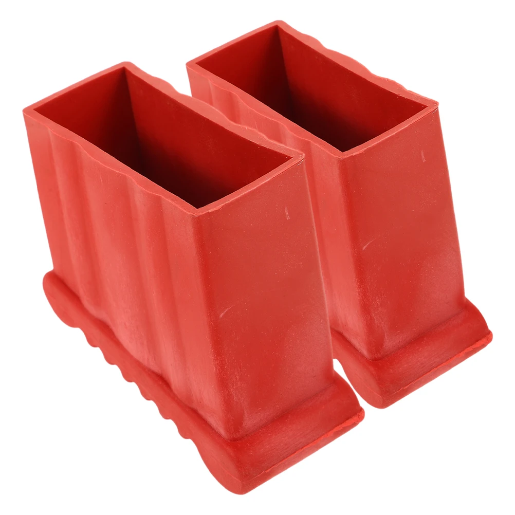 2pcs Step Ladder Elevator Foot Cover Aluminum Alloy Non Slip Rubber Pads Replacement Safety Covers Stabilizer End Caps