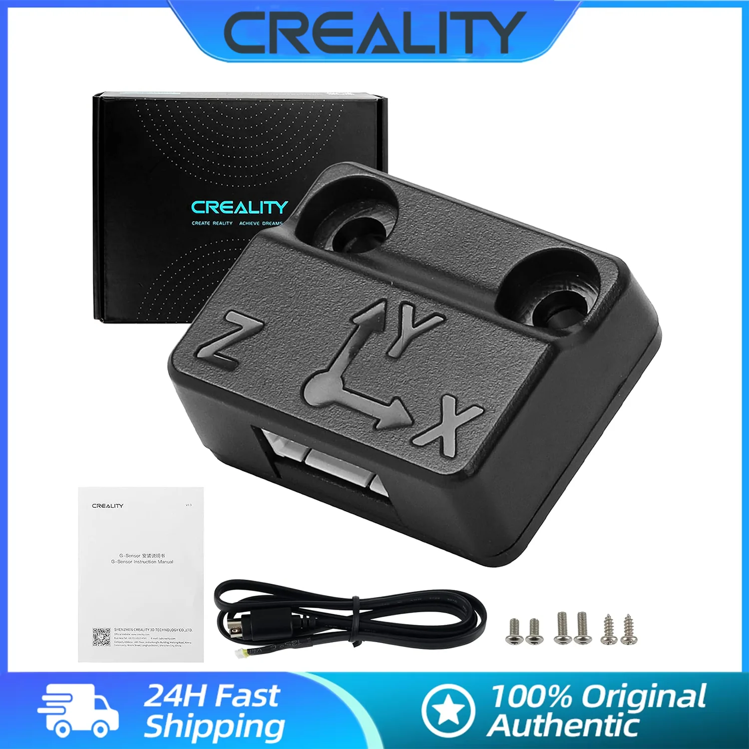 Creality 3D ADXL345 Vibration Compensation Sensor Precise Sensing Control Reducing Ringing for Ender-3 V3 KE 3D Printer Upgrade