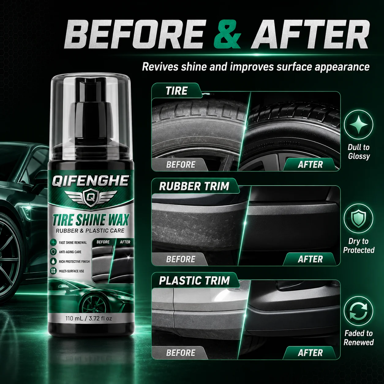 مرطب عميق لتكييف الإطارات والم - مراجعة Trim Restorer Plastic وسعره