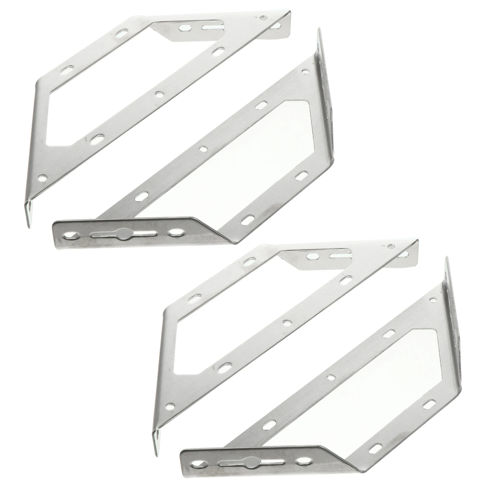 

4pcs Stainless Steel Corner Bracket Heavy Duty Wall Mount Shelf Support Angle Fix for Microwave Bookshelf Flower Rack Home