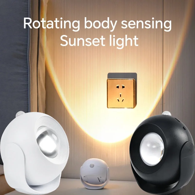 

Rotate LED Wall lamp Motion Sensor Night lights For Children Bedroom Decoration Hallway Stairs WC Bedside Bedroom Lamp