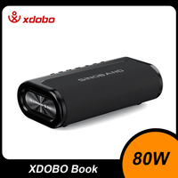 Original XDOBO BOOK Wireless Speakers Bluetooth Outdoor Waterproof 80W High Power Bass Speakers Power Bank Function