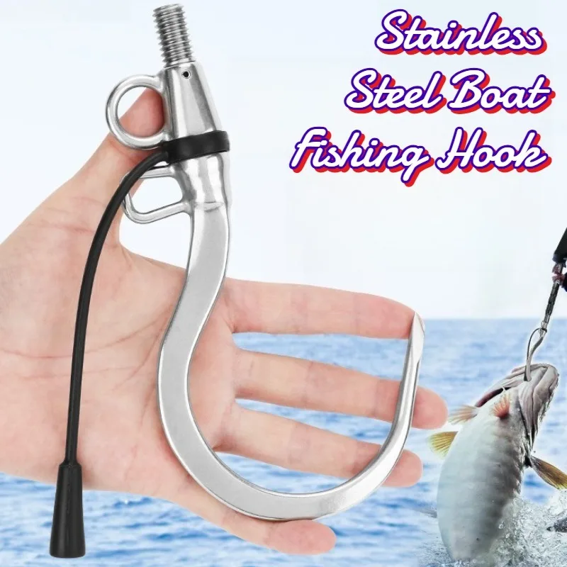 Outdoor Stainless Steel Boat Fishing Hook Portable Corrosion-resistant Fishhooks Durable Lightweight Hooks Fishing Tool Supplies