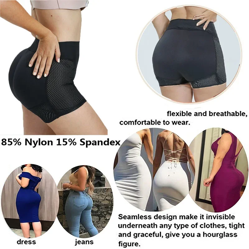 GUUDIA Booty Enhancement Body Shaper Panties Tummy Control Breathable Little Hole Buttock Enhance Butt Lifter Shapewear Boyshort