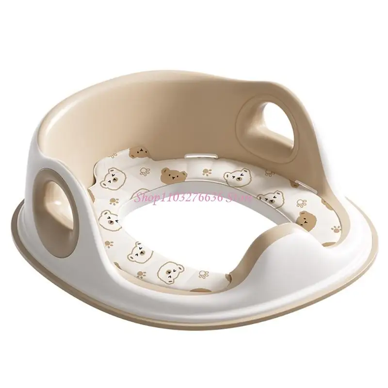 R6FD Kids Toilet With Handles Nonslip Base Thickened Design Universal Fits For Most Standard Toilets Potty Training Aids