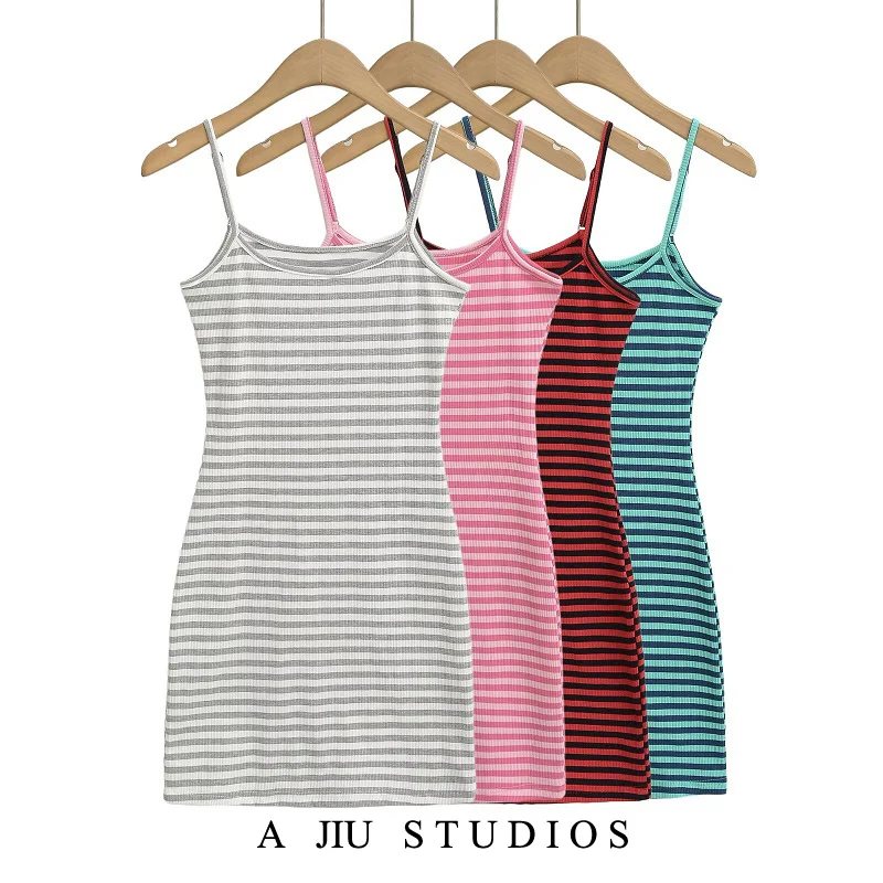 

Женское летнее облегающее платье Pure Desire с сексуальными полосатыми бретелями, укороченное, белое, подчеркивающее фигуру, для создания эффекта стройности