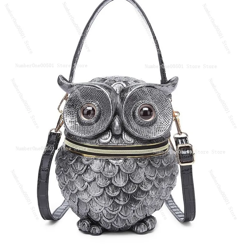 

3D Embossed Owl - Shaped Handbag with Realistic Simulation Unique Animal - Inspired Design Shoulder Bag