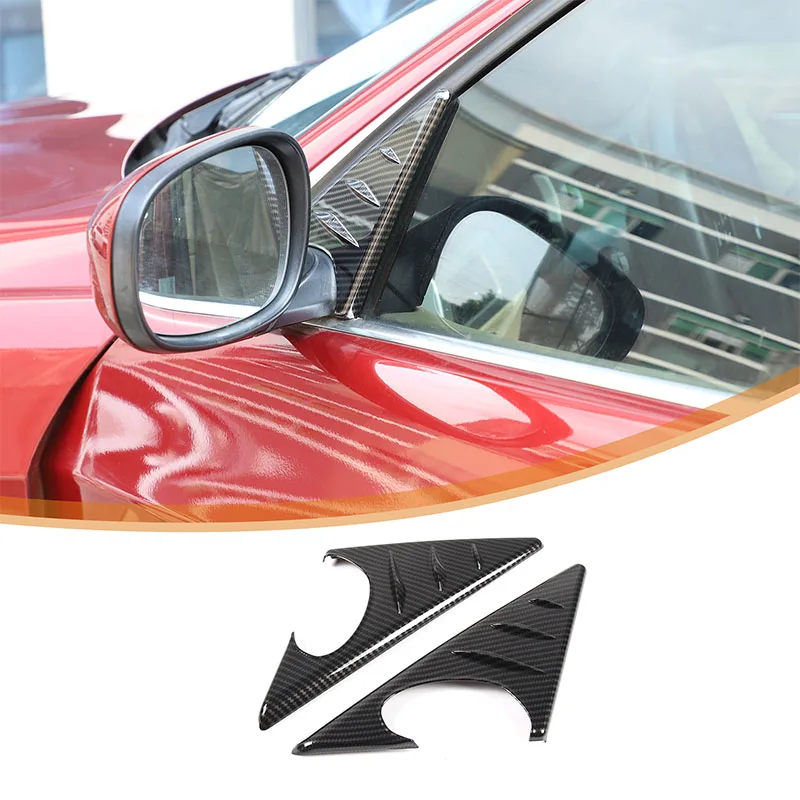 

For BMW 3 Series E90 2005-2012 Rearview Mirror Side Triangle Spoiler Trim Decorative Sticker ABS carbon fiber accessories 2 pcs