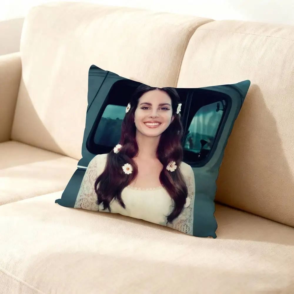 

Singer L-Lana Del R-Rey Pillow Case For Sofa Decor Car Office Room Printing Cushion Cover Decorations and Protector