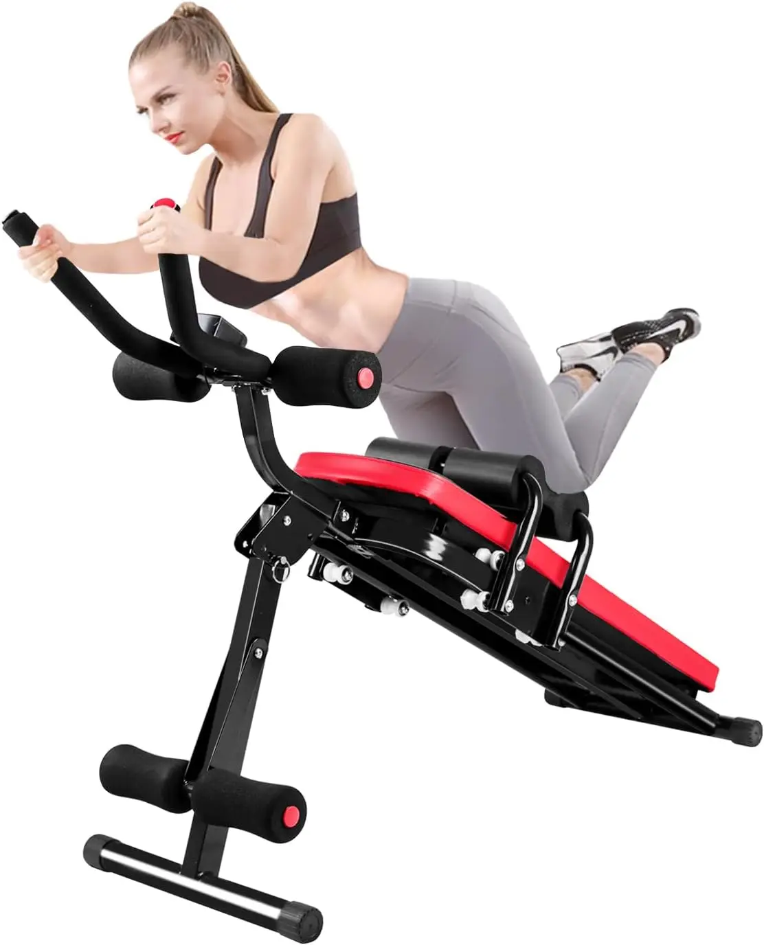 

Machine, Ab Workout Equipment Machine for Stomach Workout Foldable Abdominal Trainer for Home Gym Adjustable Ab Exercise Bench