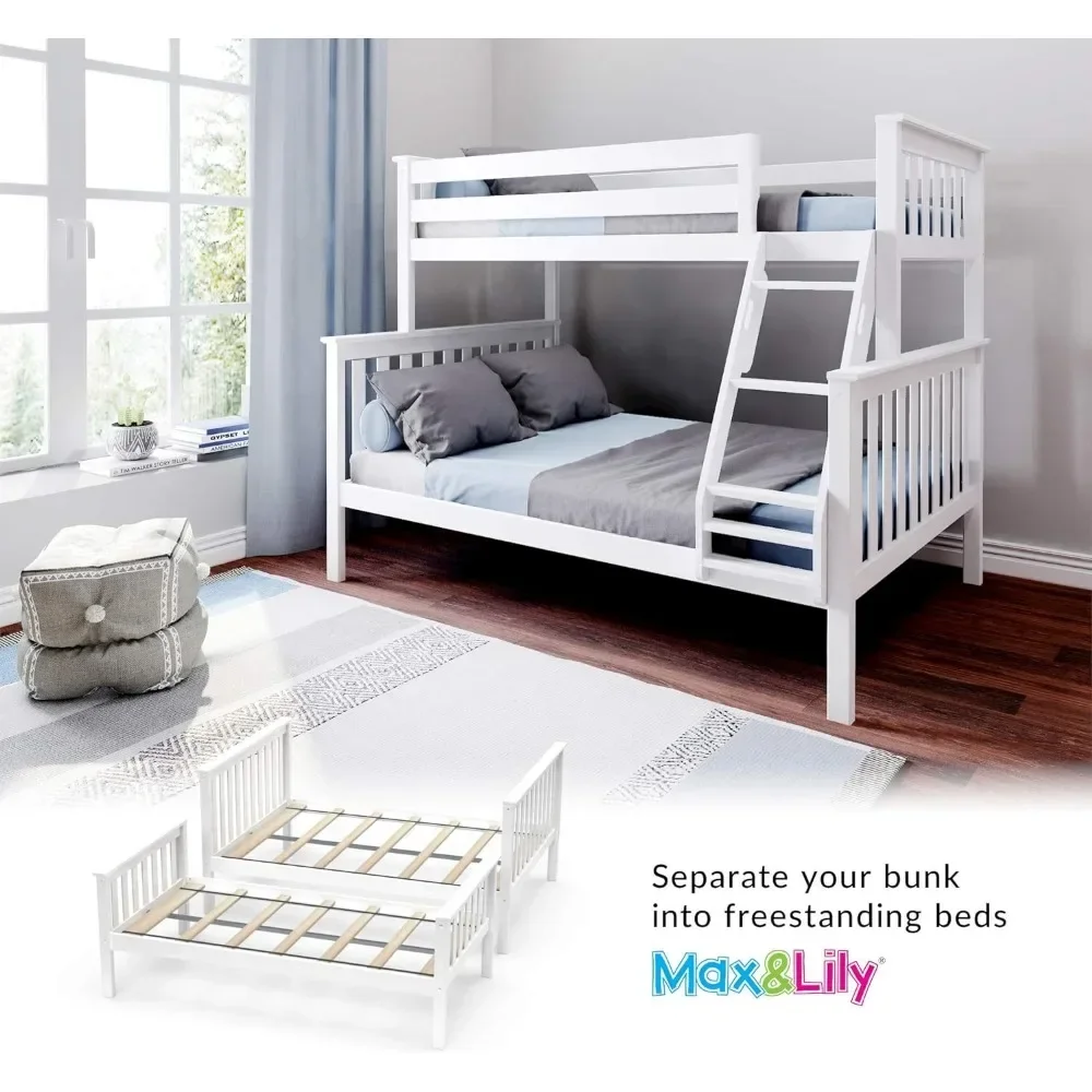 Kinderbedframe, 14 "Veiligheidsvangrails, Eenvoudige Montage, Geen Boxspring Nodig, Kinderbedframe