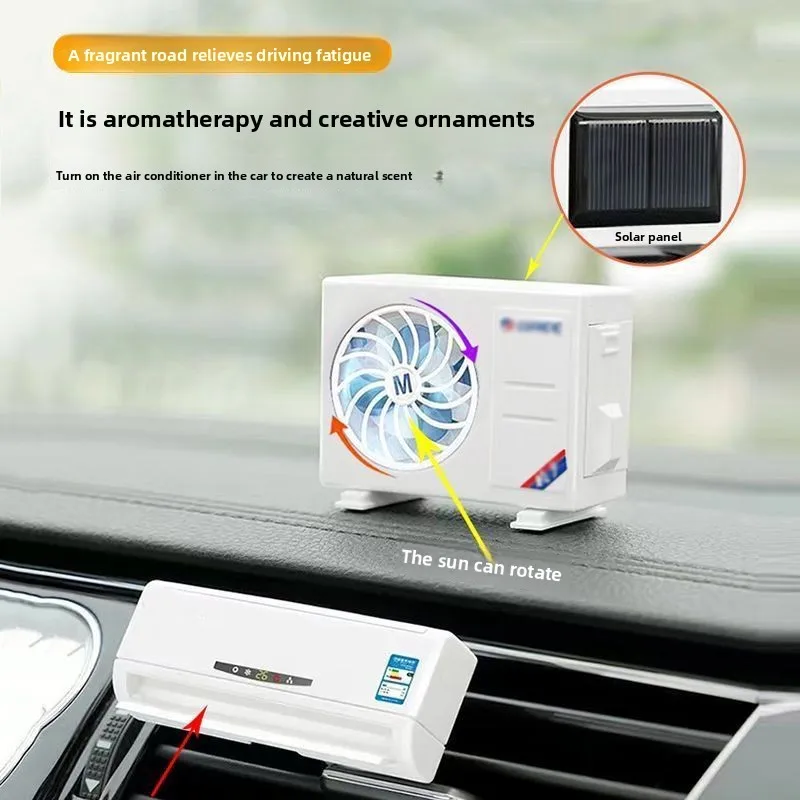 

New Car Air Conditioner Model Aroma Diffuser Mini Solar Decor Creative Car Fragrance Ornament