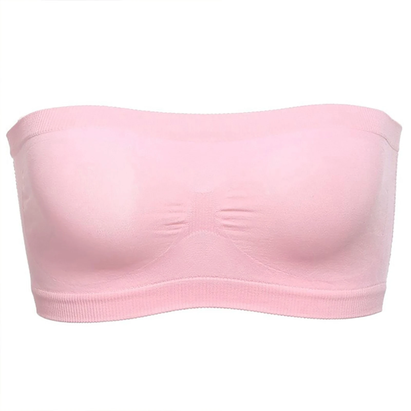 Women's Soft Seamless Underwire Breathable Fabric Summer Bandeau Underwear for Indoor Outdoor Daily Wear