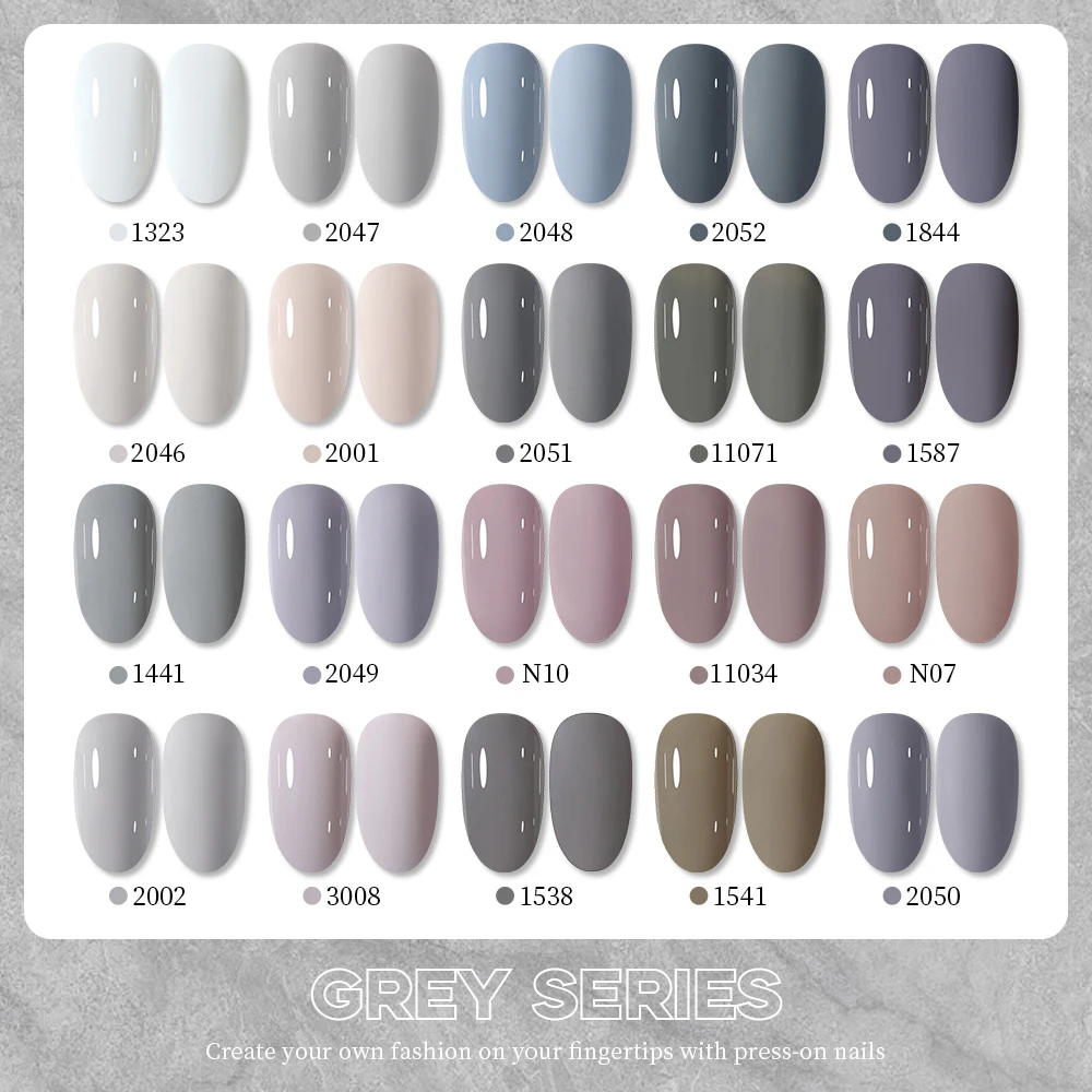 Clou Beaute Grey Color Nail Gel Polish Full Coverage Nail Polish Dark Red Gel Lacquer Varnish Vernis Semi Permanent Nail Art