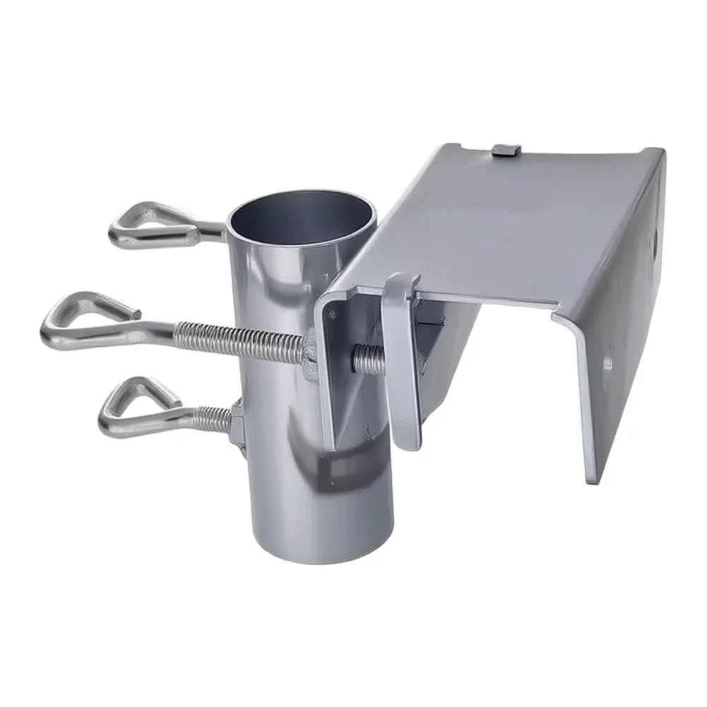Balcony Umbrella Mount with Cup Holder and Hooks for Rail or Table Edge Use Fits 2.6 cm to 3.3 cm Umbrella Poles