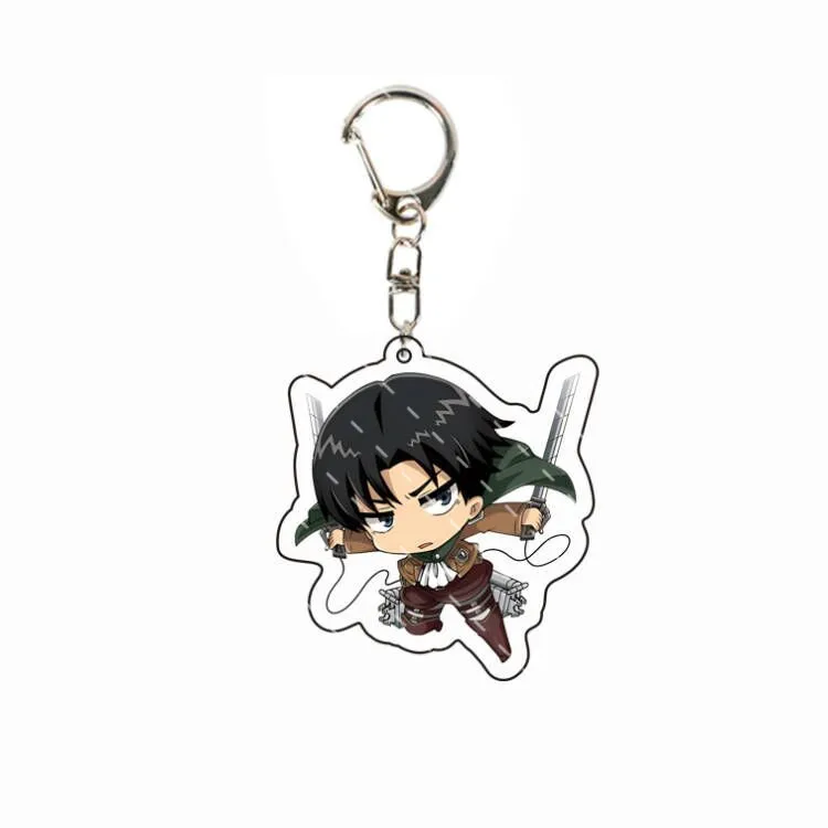 أنيمي هجوم على تيتان الاكريليك قلادة Shingeki No Kyojin المفاتيح اليابان مانغا حلقة رئيسية على ظهره مفتاح سلسلة تأثيري لعبة Keyrings #6