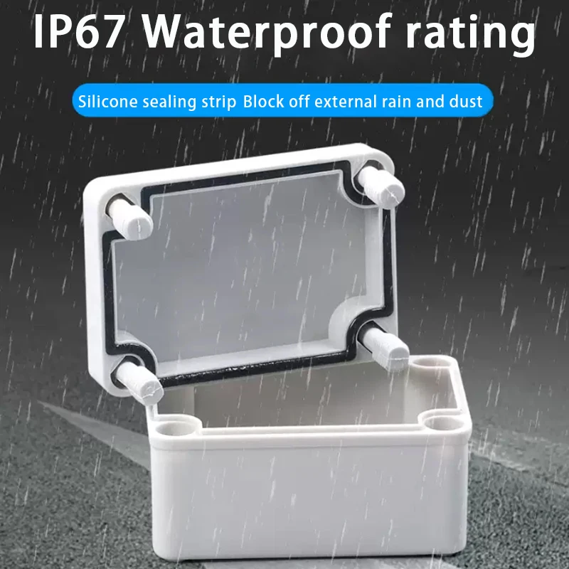 IP67 waterdichte grijze/transparante dekseldoos aansluitdoos gemaakt van ABS-kunststof - waterdichte elektrische buitendoos - aansluitdoos