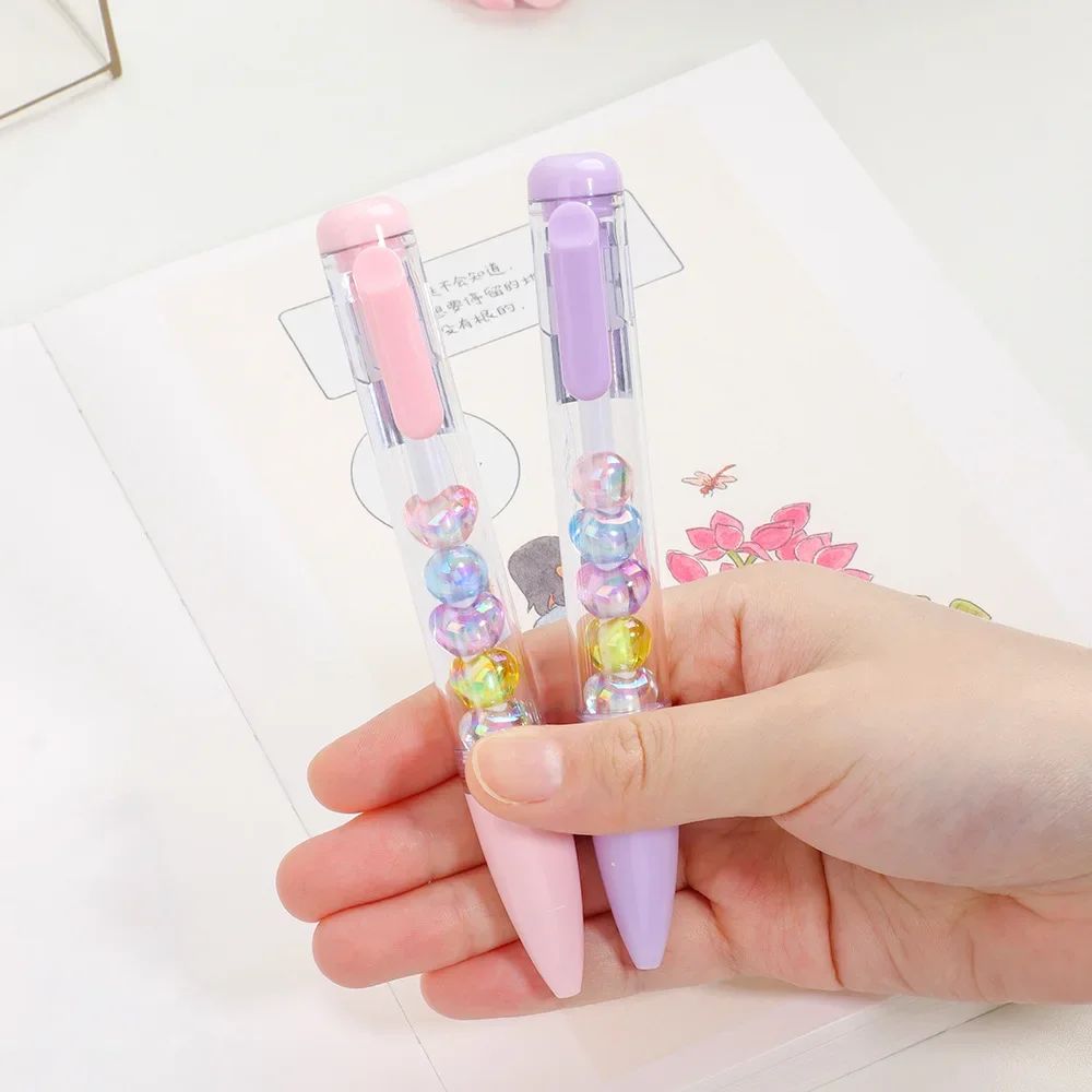 

1/2Pcs Kawaii heart Gel Pen Black 0.5mm Ink DIY Removable Pen writing tools Office School Ballpoint Pen Japanese Stationery