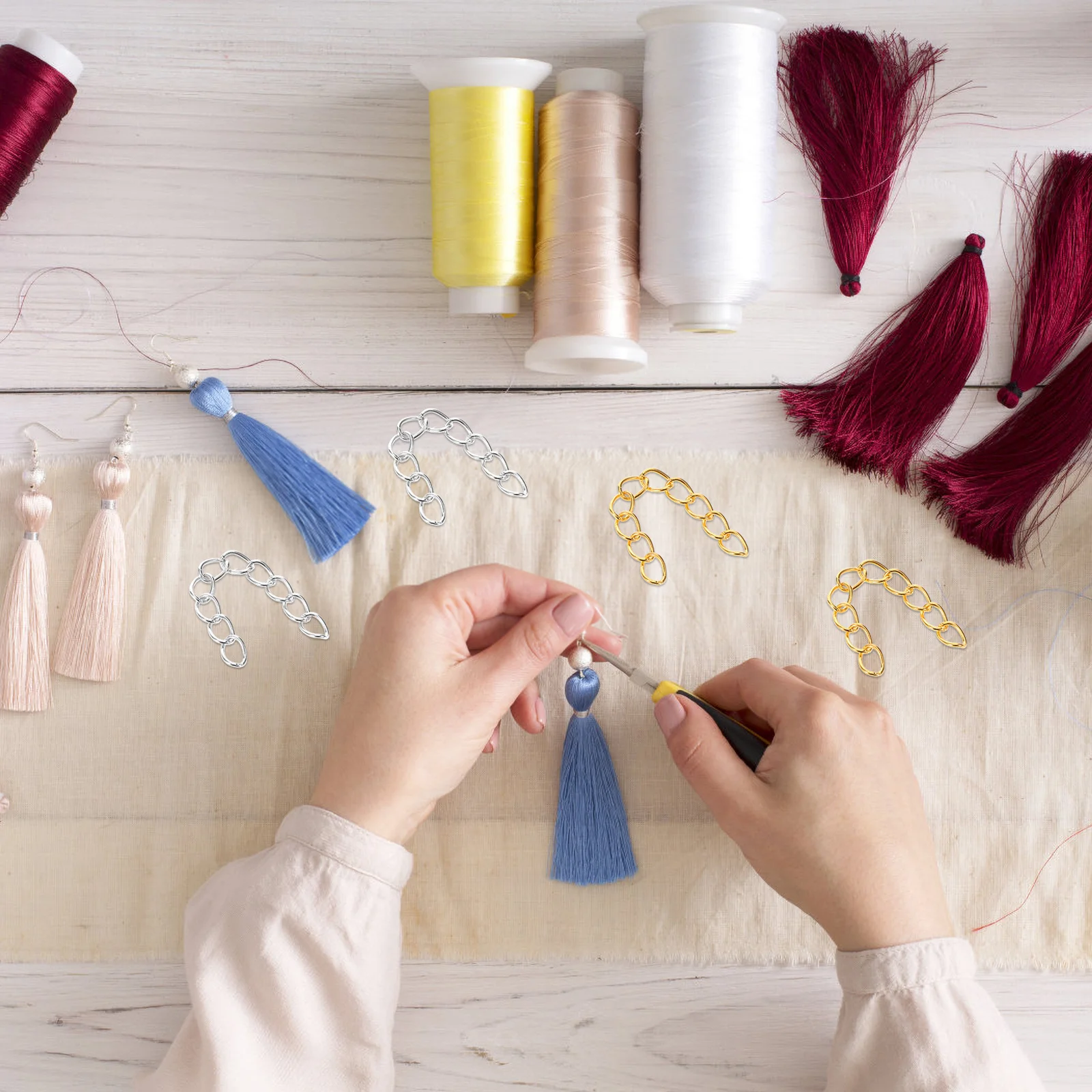 

100Pcs Jewelry Findings for Making Jewelry Metal Tail Extender Chain 5Cm Extension Link for Necklaces Bracelets Keychains DIY