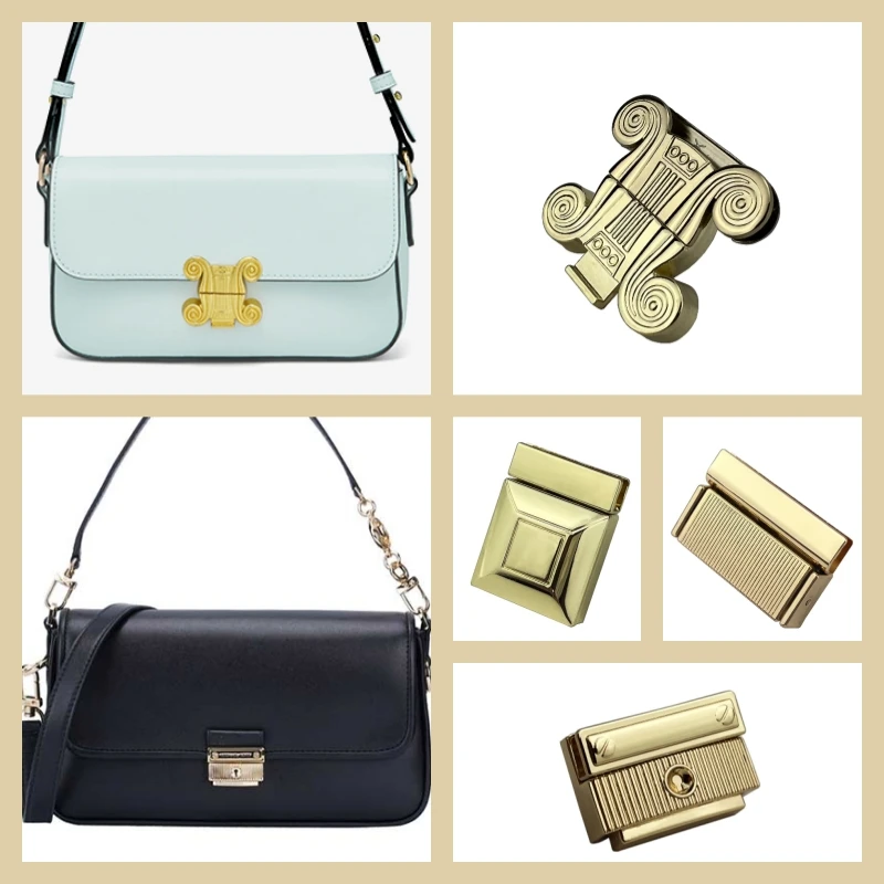 Accessori Hardware serrature a pressione per borse da donna borsa con chiusura a chiusura borsa decorativa Turn Twist Lock fibbia in lega di zinco