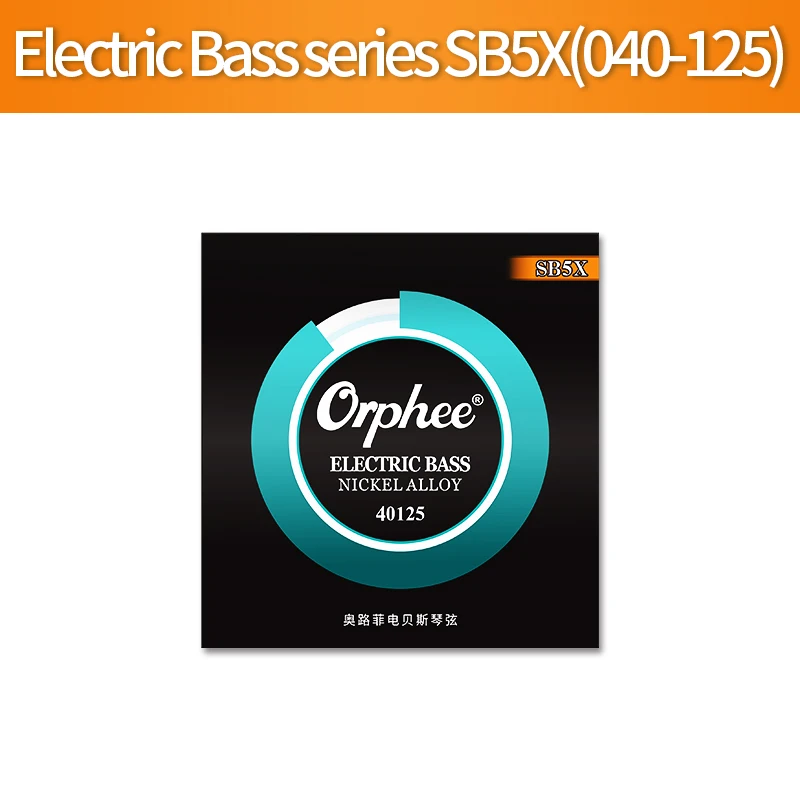 Orphee Bass Guitar Strings 4/5/6-String High Carbon Cteel Hexagonal Core Nano Antirust Coating Electric Bass Guitar Accessories