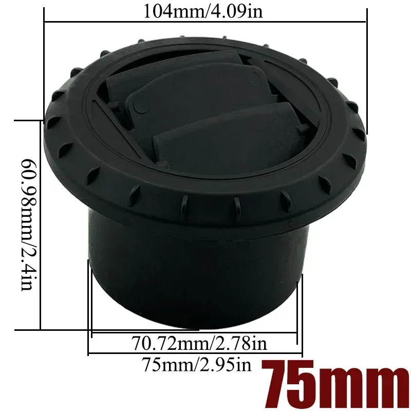 2X 60mm 75mm Air Vent Deflector Outlet Louver Rotatable Diesel Parking Heater Air Conditioner Round For Car Truck VAN Camper