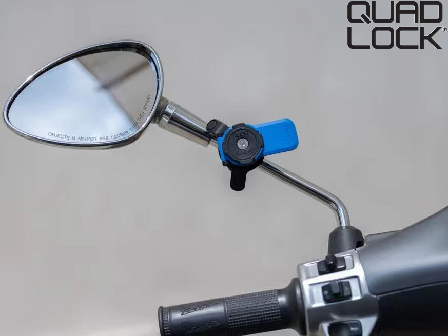 

QUAD-LOCK Motorcycle Bike Phone Holder Stand Anti-shake Handlebar Stem Holder 360° Rotatable Navigation Support Security Bracket
