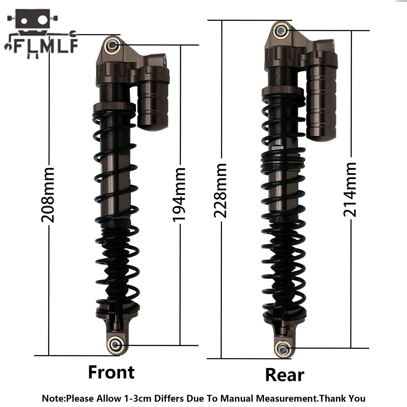 Rc Car CNC Metal 8mm Front or Rear Shocks Absorbers with Shock Support Cap for 1/5 HPI ROFUN ROVAN KM BAJA 5B 5T 5SC Truck Parts