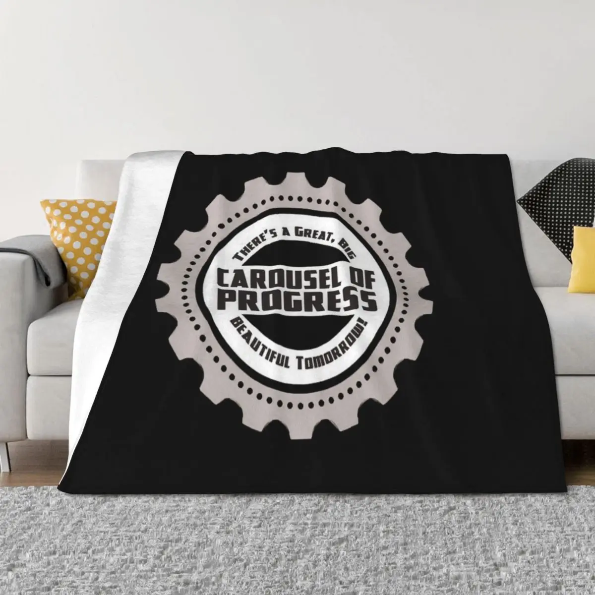 

Carousel of Progress 2 Throw Blanket Cute Plaid Travel Shaggy anime Blankets