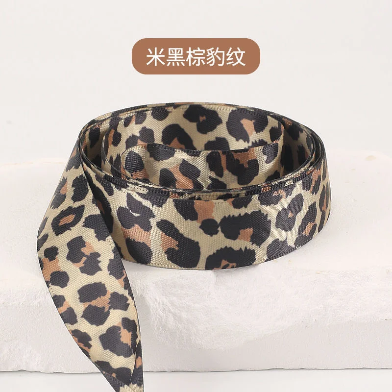 1 Paar Leopardenmuster bedruckte Band-Satin-Schnürsenkel 2 cm Sneaker Sport Casual Leder weiße Schuhe Saiten Segeltuchschuhe Schnürsenkel – Detail 11