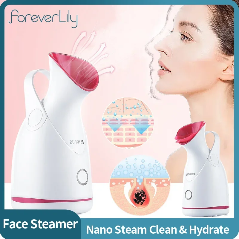 

Nano Ionic Facial Steamer Hot Mist Moisturizer Humidifier Deap Cleaning Face Sprayer Facial Spa Skin Care Beauty Machine