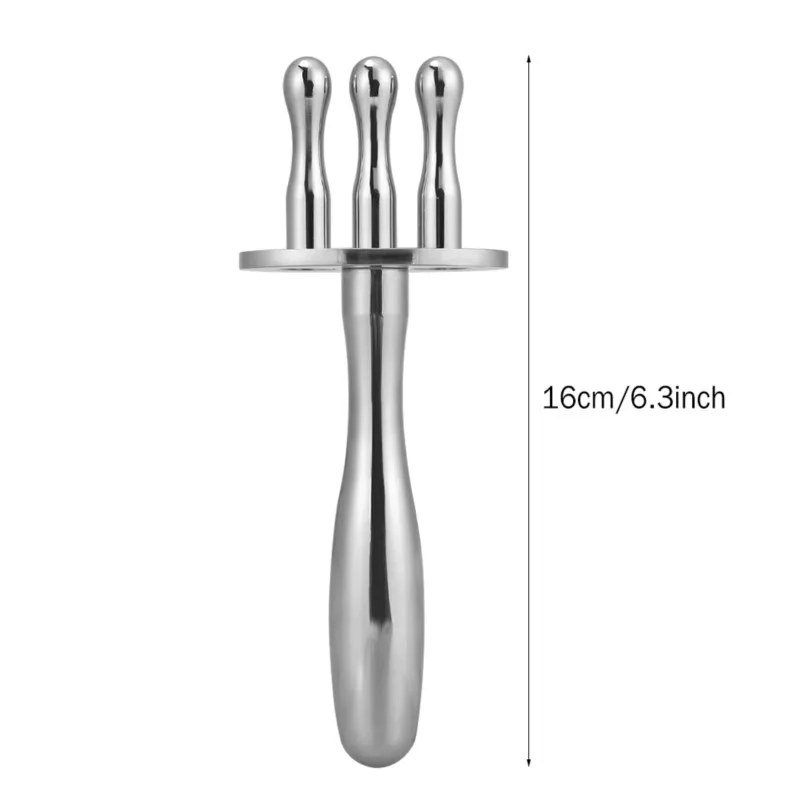 3 Fork Magnetic Therapy Stick 304 Stainless Steel Meridian Point Magnetic Massage Stick for Clearing Lymphatic Forks