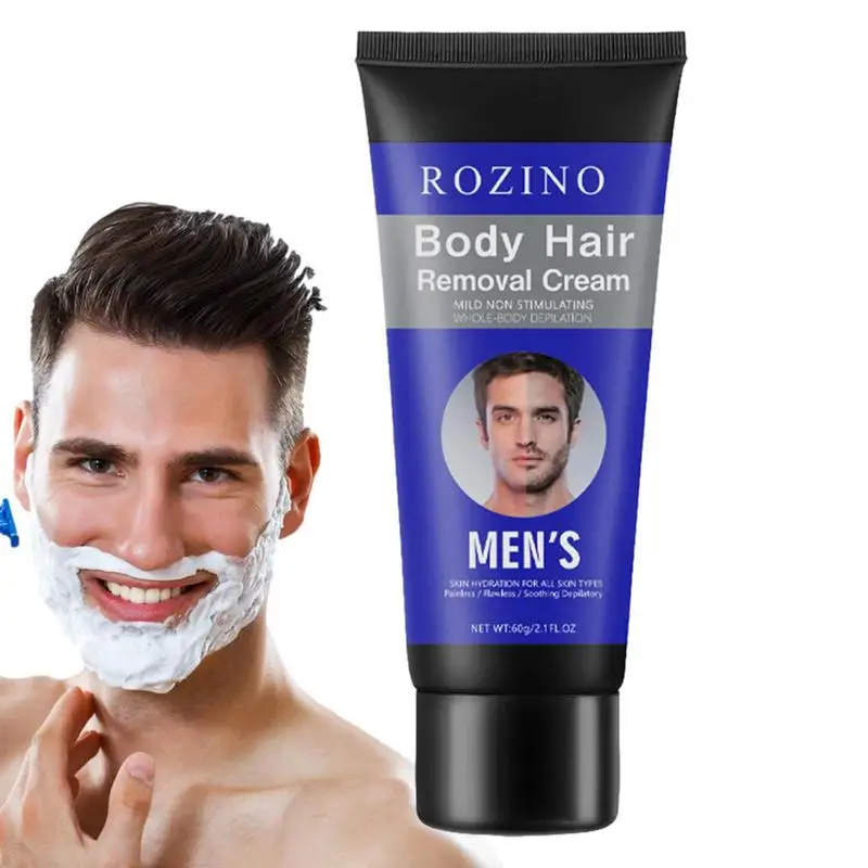 Crema depilatoria para hombres, eliminador de vello Facial, crema depilatoria corporal para áreas delicadas de la cara