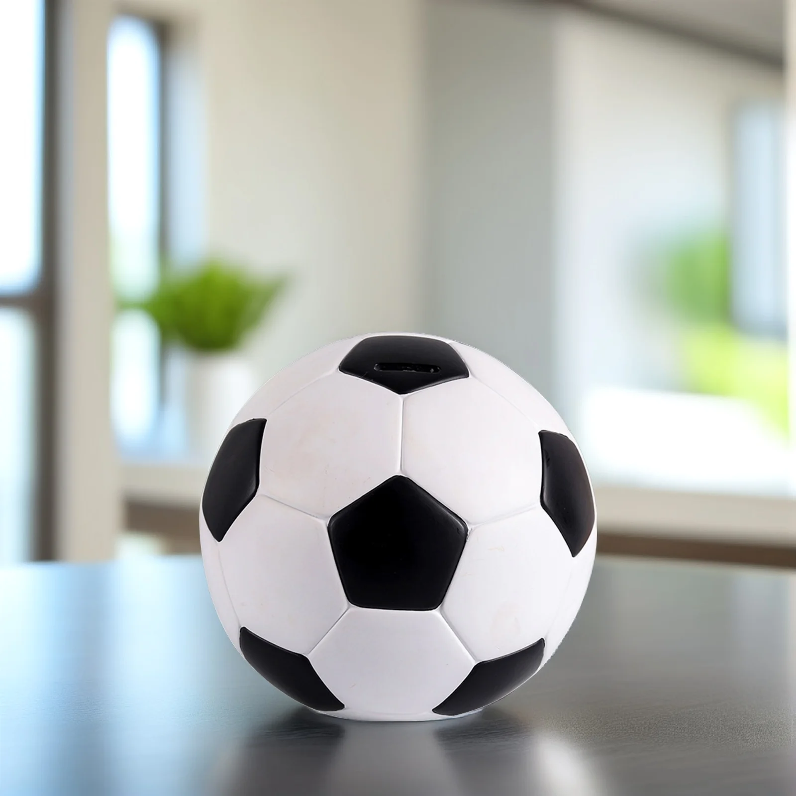 

Football Shape Piggy Large Capacity Coin Bank For Kids Adults Saving Office Desk Decoration Ball Money Bank