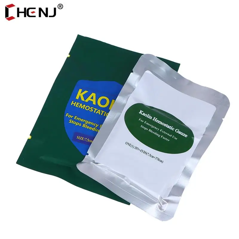 Soluble For Tactical Hemostatic Kaolin Gauze Combat Emergency Trauma Military First Aid Kit Medical Wound Dressing