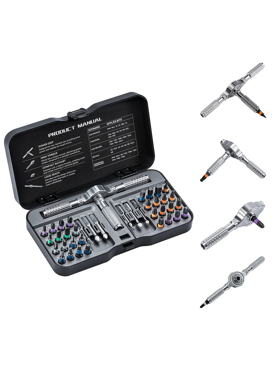 VMAN 24/66/100in1 Multifunctionele Ratelschroevendraaierset Multi Magnetische Bits Mini Reparatiegereedschapset Huishoudelijk Gereedschap Voor PC & Iphone
