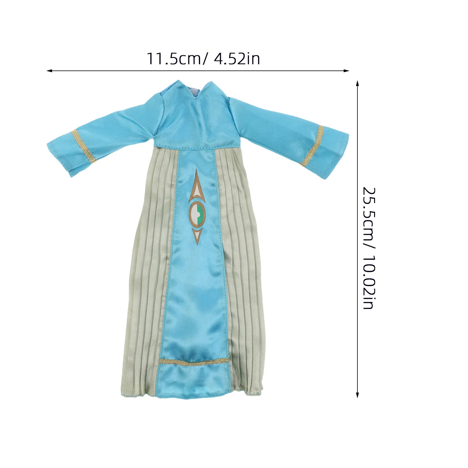 ชุดเสื้อผ้าอิสลาม 4 ชิ้น ชุดแต่งกายแบบอาหรับ อุปกรณ์เสริมสำหรับชุดอีด เสื้อผ้าสำหรับตุ๊กตาขนาด 11 นิ้ว