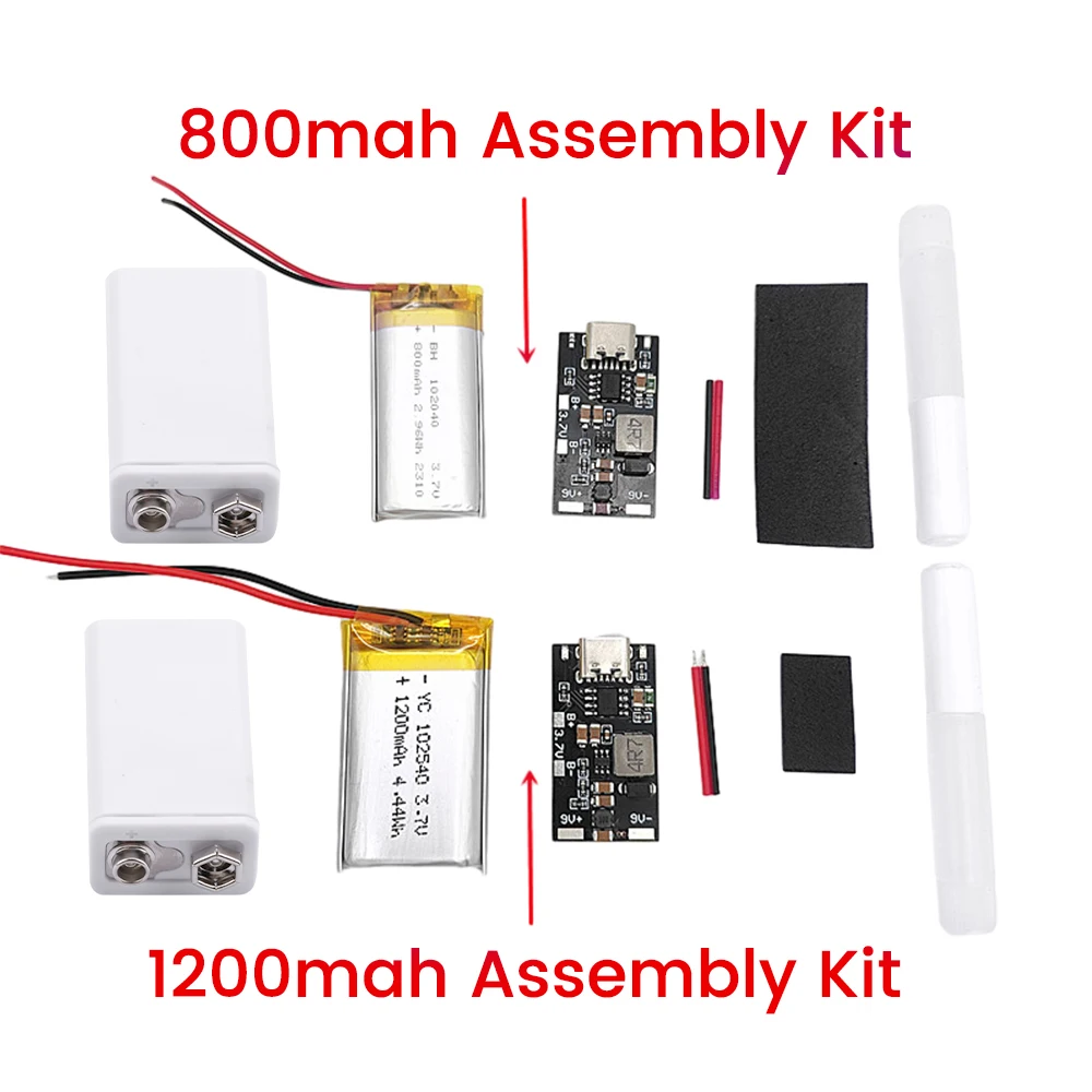 Зарядное устройство 6F22 с USB 9 В, литий-ионный аккумулятор 800 мАч/1200 мАч, подходит для мультиметра, микрофона, прибора