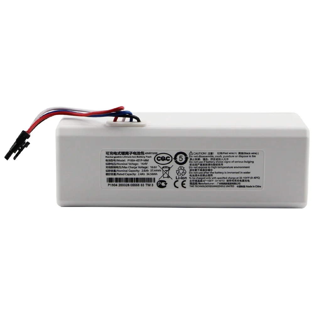 Replacement Battery P1904-4S1P-MM For Xiaomi Mijia Mi Vacuum Cleaner Sweeping Mopping Robot 1C High Quality Battery With Tool