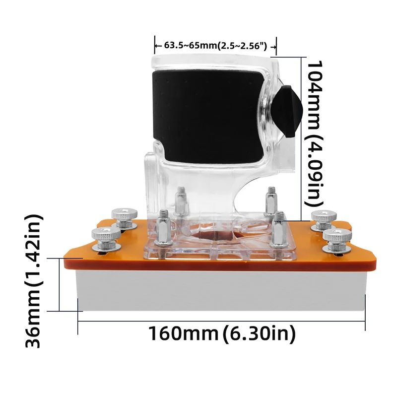 For 65mm Trimming Machine 2 In 1 Slotted Bracket Invisible Fasteners Wardrobe Cupboard Panel Punch Locator Aluminum with Scale