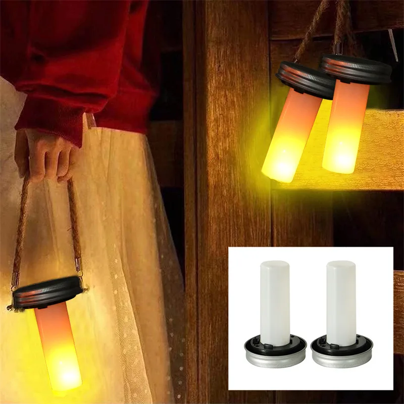 Lampe torche solaire à 12LED en forme de pot maçon, imperméable, lumière chaude, bouteille, idéal pour un jardin ou en extérieur, décoration nocturne