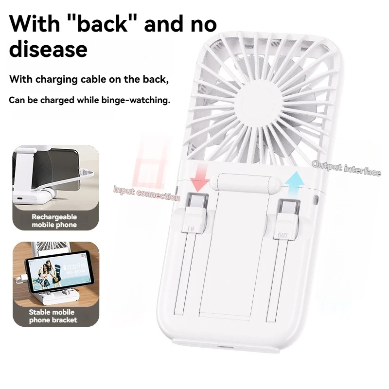 Summer Portable Ultra-thin Neck Small Fan F30 USB Charging Semiconductor Refrigeration Infinity Handheld Icing Fan