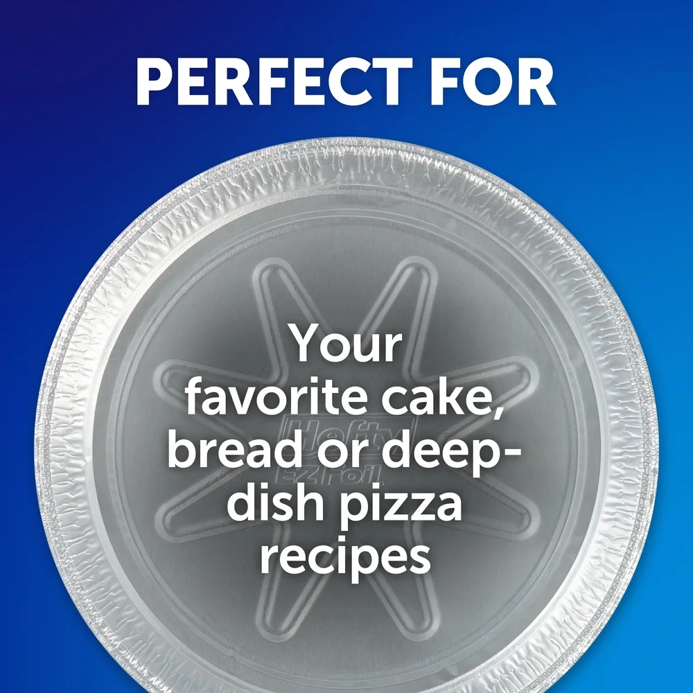 Durable Disposable 8 Inch Round Cake Pans Heavy Duty Foil Baking Pans Cakes Brownies 5 Count Pack