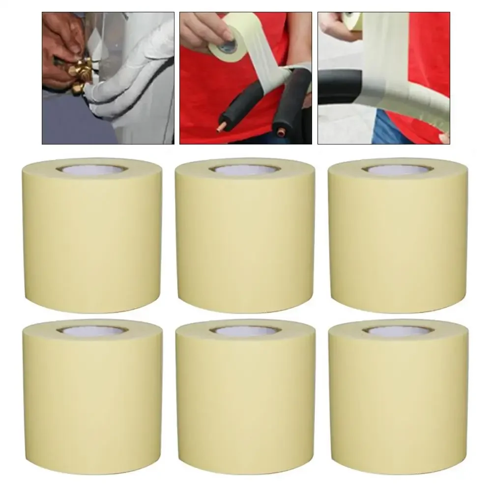 Air Conditioning Installation Tape 6PCS PVC Pipe Wrapping Bandage with Strong Adhesion for Long Lasting HVAC Pipe Insulation