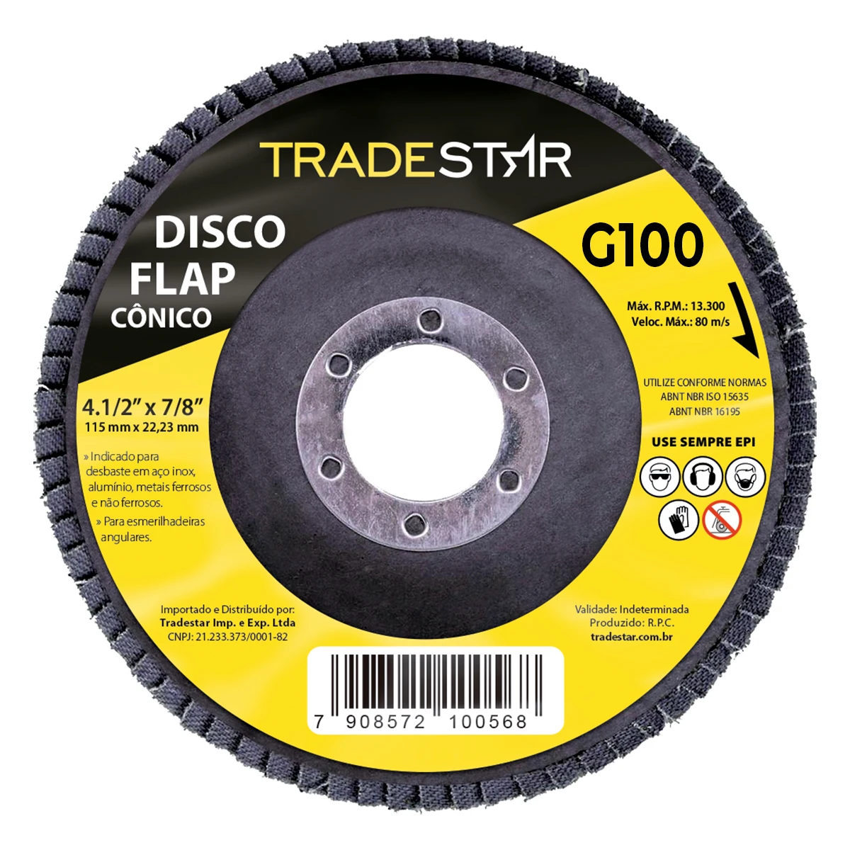 4.1 Conical Flap Disc/2 100 Grão