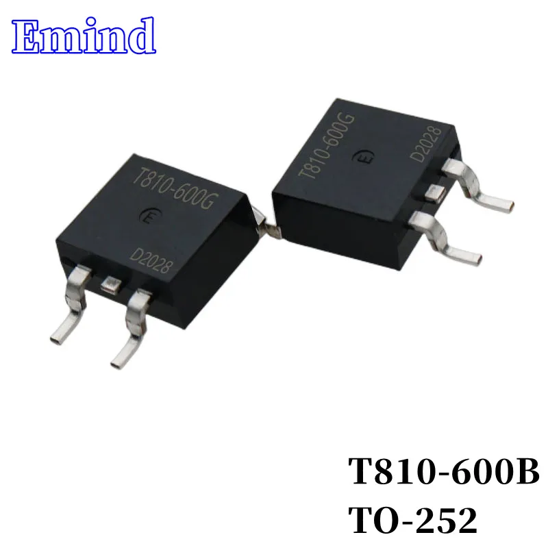 

50/100/200/500/1000Pcs T810-600B Triac 8A/600V TO-252 SMD Thyristor Large Chip